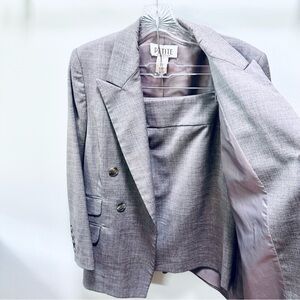 Petite Sophisticate Women’s Wool Suit Sz 6 Double Breasted Blazer w Pencil Skirt